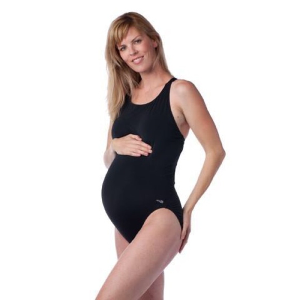 Maternity One-Piece Swimsuit - Black
